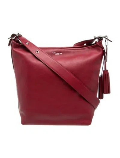 Pre-owned Coach Leather Shoulder Bag In Red