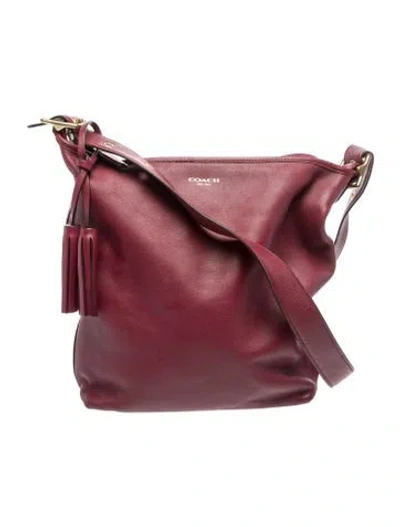 Pre-owned Coach Leather Shoulder Bag In Red