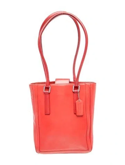 Pre-owned Coach Leather Shoulder Bag In Red