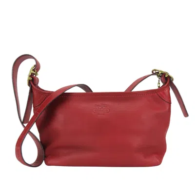 Coach Leather Shoulder Bag In White