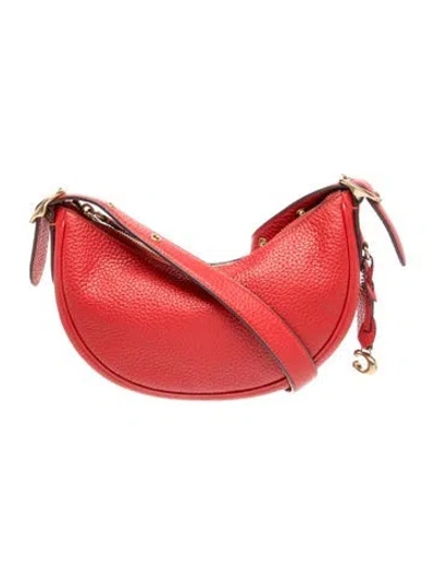 Pre-owned Coach Leather Shoulder Bag In Red