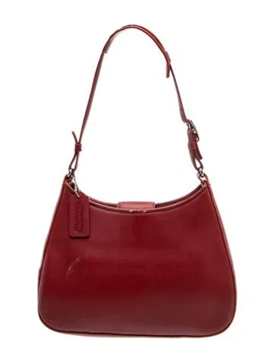 Pre-owned Coach Leather Shoulder Bag In Red