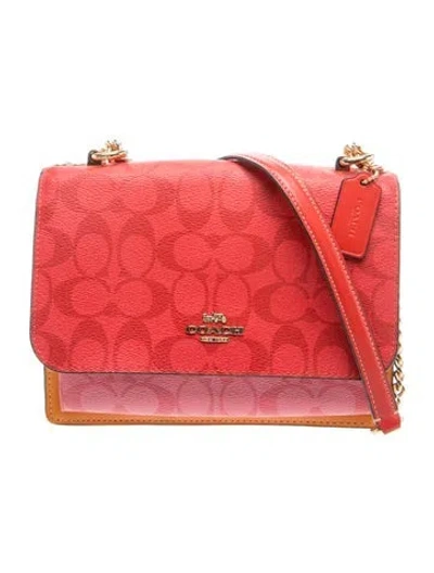 Pre-owned Coach Leather Shoulder Bag In Red