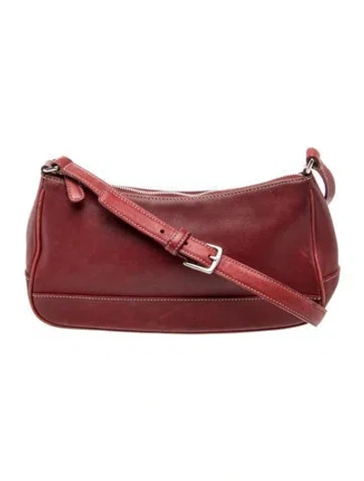 Pre-owned Coach Leather Shoulder Bag In Red