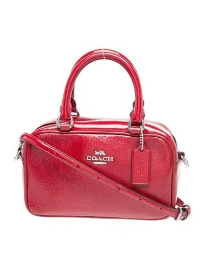 Pre-owned Coach Leather Shoulder Bag In Red