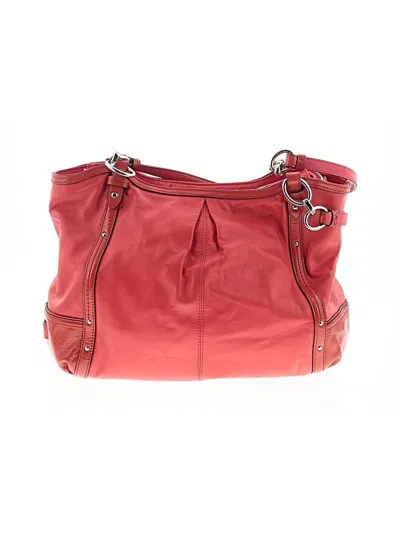 Pre-owned Coach Leather Shoulder Bag In Red