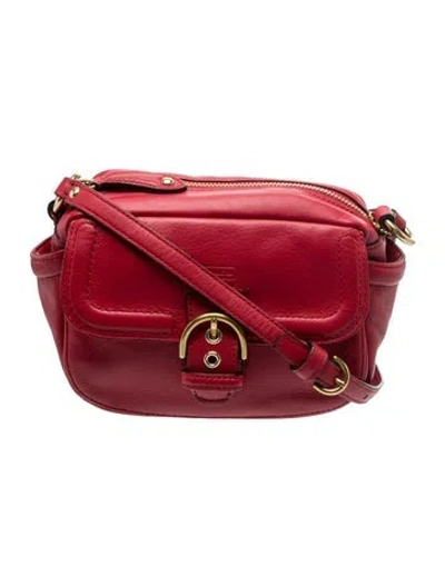 Pre-owned Coach Leather Shoulder Bag In Red