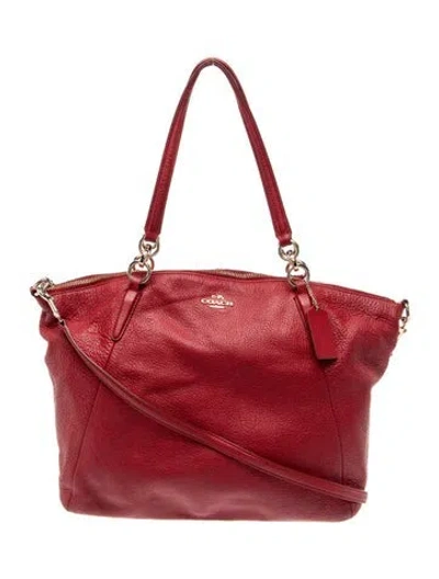 Pre-owned Coach Leather Shoulder Bag In Red