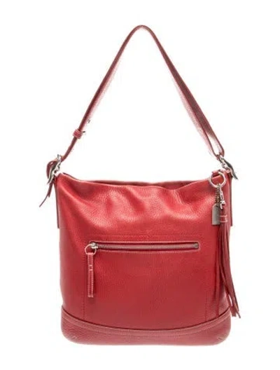 Pre-owned Coach Leather Shoulder Bag In Red