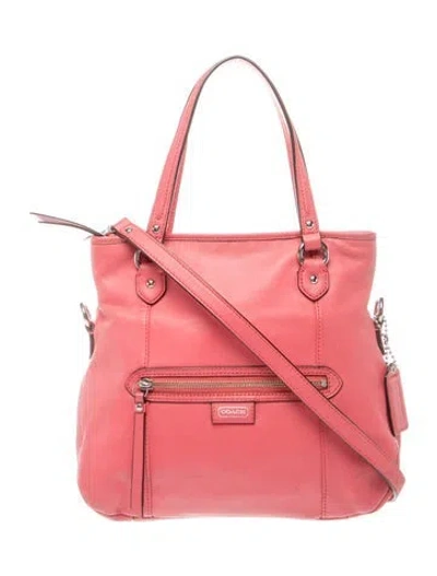 Pre-owned Coach Leather Shoulder Bag In Red