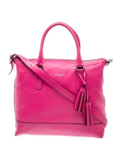 Pre-owned Coach Leather Shoulder Bag In Red