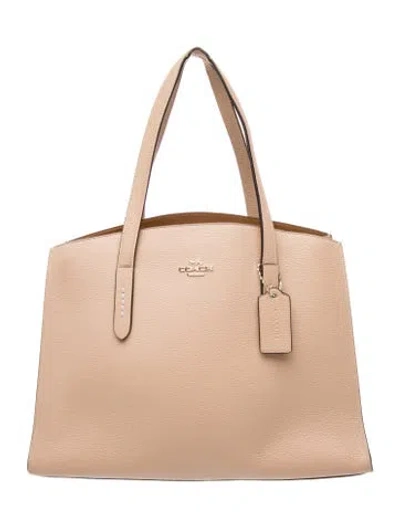 Pre-owned Coach Leather Shoulder Bag In Silver