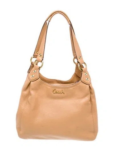 Pre-owned Coach Leather Shoulder Bag In Silver