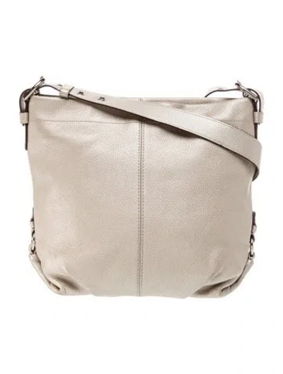 Pre-owned Coach Leather Shoulder Bag In Silver