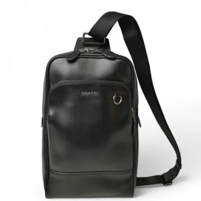 Pre-owned Coach Leather Shoulder Bag Sling Bag () In Black