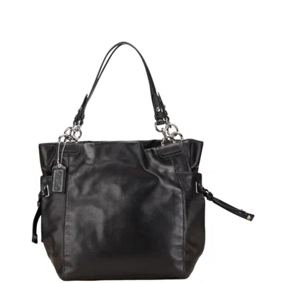 Pre-owned Coach Leather Shoulder Bag Tote Bag () In Black