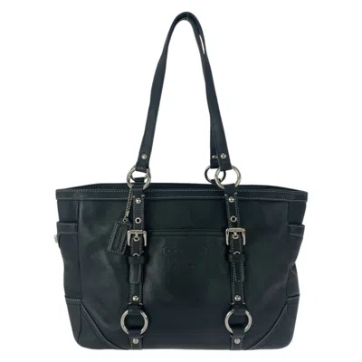 Pre-owned Coach Leather Shoulder Bag Tote Bag () In Black