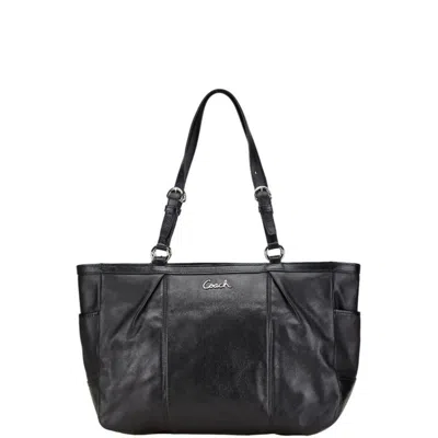 Pre-owned Coach Leather Shoulder Bag Tote Bag () In Black