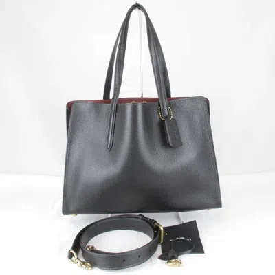 Pre-owned Coach Leather Shoulder Bag Tote Bag () In Black