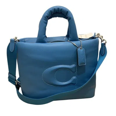 Pre-owned Coach Leather Shoulder Bag Tote Bag () In Blue