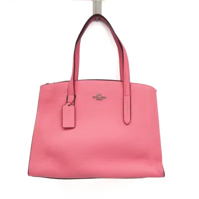 Pre-owned Coach Leather Shoulder Bag Tote Bag () In Pink