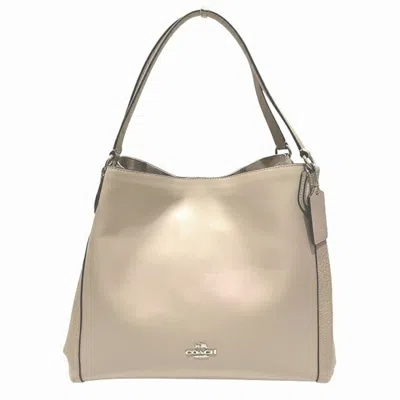 Pre-owned Coach Leather Shoulder Bag Tote Bag () In Sand