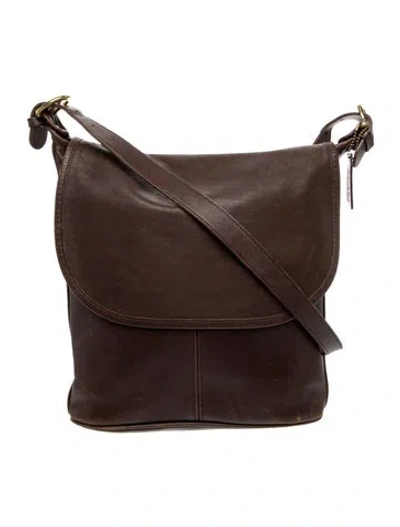 Pre-owned Coach Leather Shoulder Bag Vintage In Brown