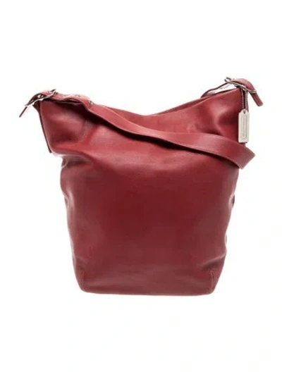 Pre-owned Coach Leather Shoulder Bag Vintage In Red