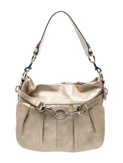 Pre-owned Coach Leather Shoulder Bag W/ Tags In Neutral