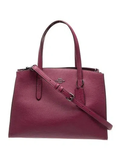 Pre-owned Coach Leather Shoulder Bag W/ Tags In Purple