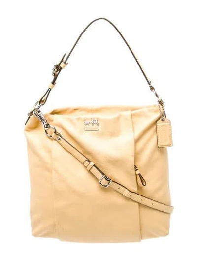 Pre-owned Coach Leather Shoulder Bag In Yellow