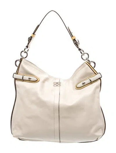 Pre-owned Coach Leather Shoulder Bag In Yellow