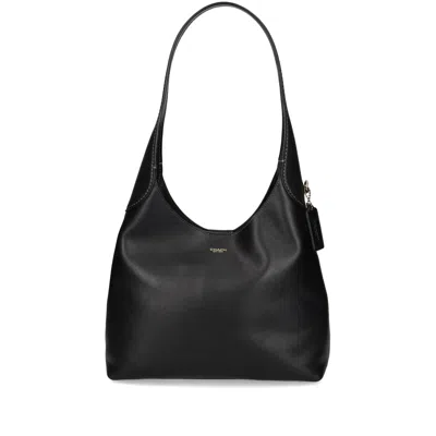 Coach Brooklyn 39 Grain Leather Shoulder Bag In Black