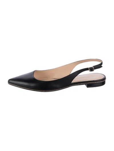 Pre-owned Coach Leather Slingback Flats In Blue