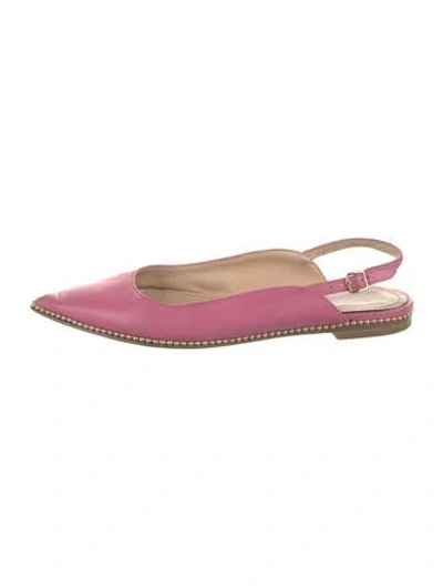 Pre-owned Coach Leather Slingback Flats In Pink