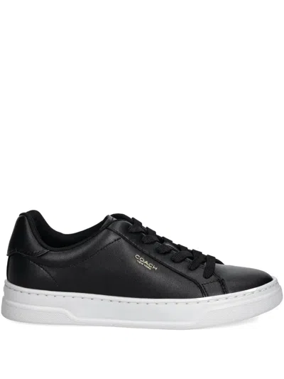 Coach High Line Sneaker In Black Leather