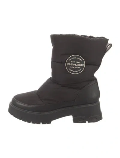 Pre-owned Coach Leather Snow Boots In Multi