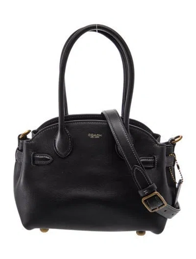 Pre-owned Coach Leather Soft Empire 21 Carryall In Black