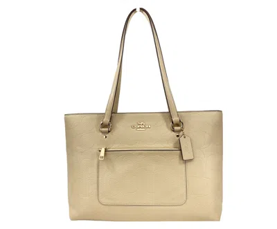 Coach Leather Station Bag Shoulder Tote In Neutral