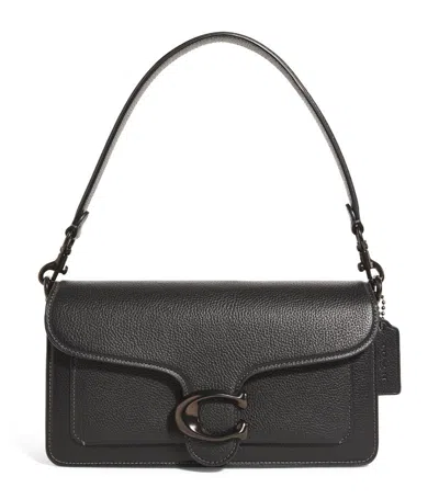 Coach Tabby 26 Leather Shoulder Bag In Black