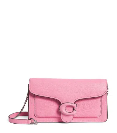 Coach Leather Tabby Clutch Bag In Pink