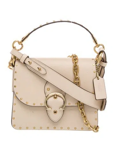Pre-owned Coach Leather The Beat Bag In Neutral
