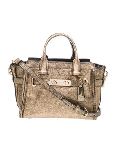 Pre-owned Coach Leather Top Handle Bag