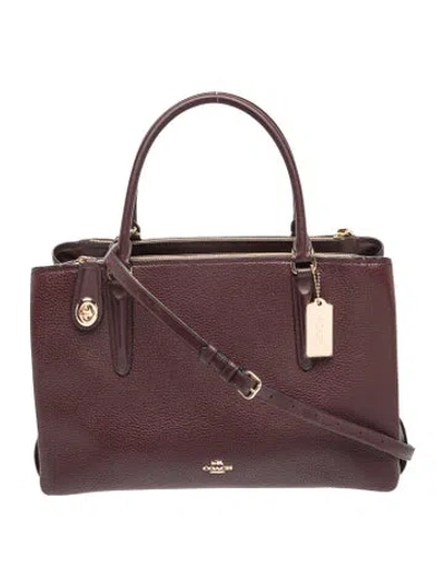 Pre-owned Coach Leather Top Handle Bag