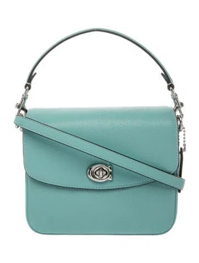 Pre-owned Coach Leather Top Handle Bag 2023 In Blue