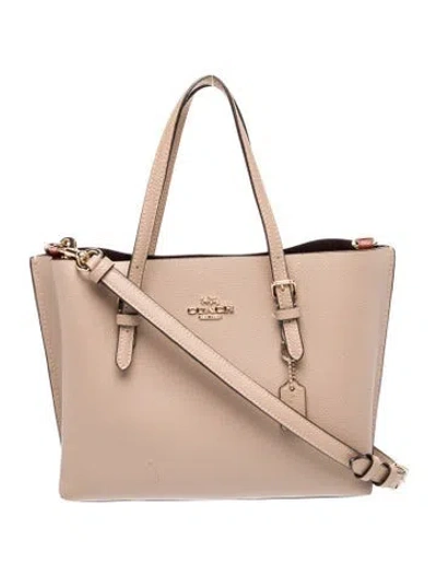Pre-owned Coach Leather Top Handle Bag 2023 In Neutral