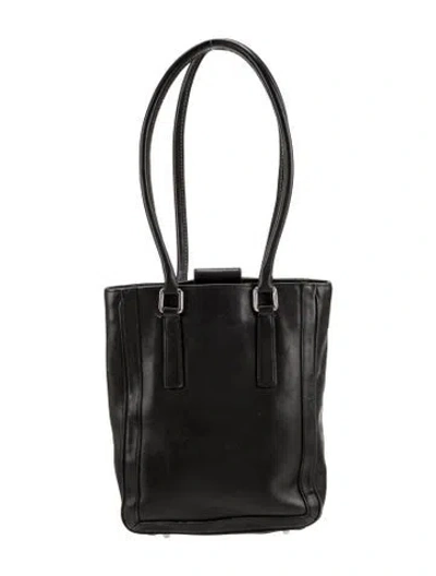 Pre-owned Coach Leather Top Handle Bag In Black