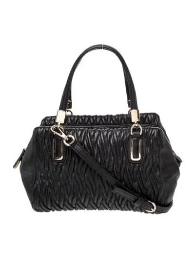 Pre-owned Coach Leather Top Handle Bag In Black