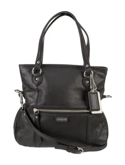 Pre-owned Coach Leather Top Handle Bag In Black