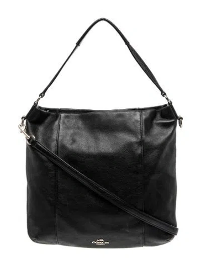 Pre-owned Coach Leather Top Handle Bag In Black